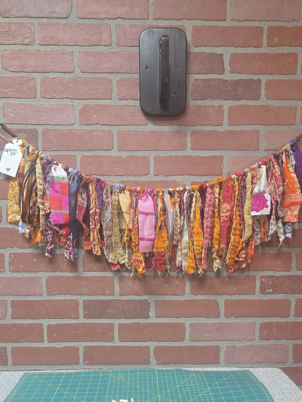Boho Chic Garland Handmade Mixed Kantha/Sari Silk Approx 38" Long